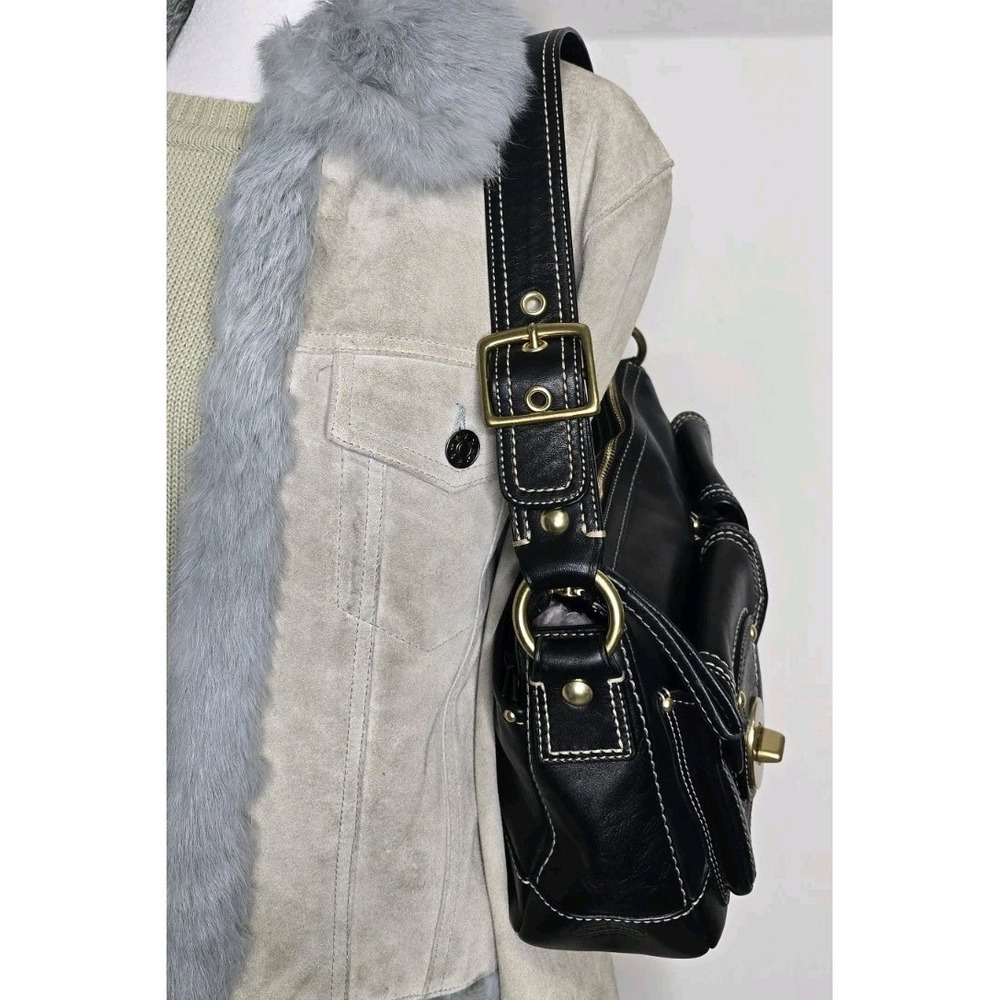 Vintage Coach Legacy 65th Anniversary Black Leather Shoulder Bag F12868 Y2K Rare - Picture 2 of 16